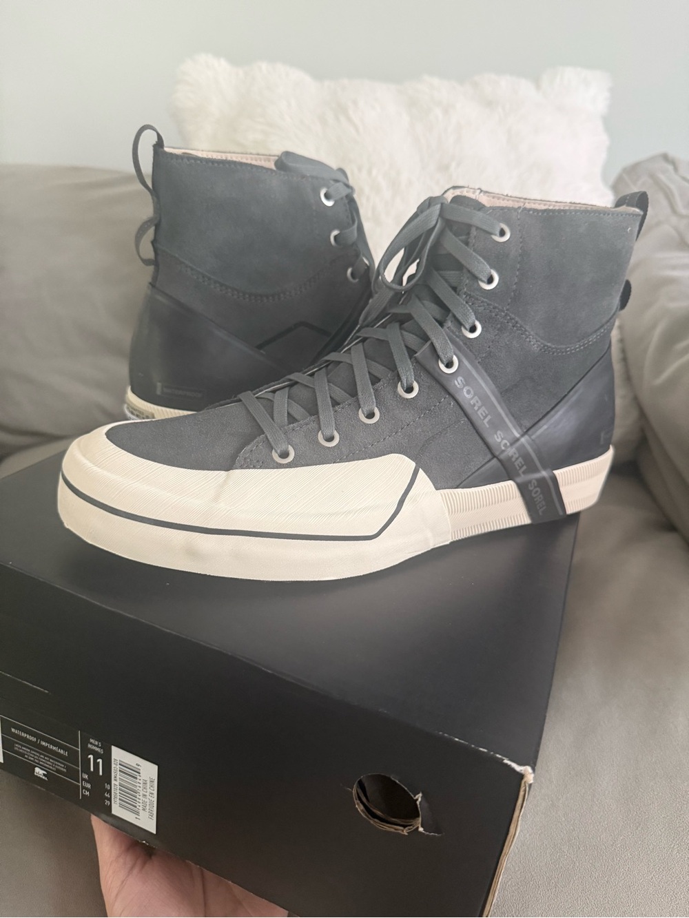 Sorel Leather Sneakers NWT- High-Top Grit Sneaker Boot - Picture 9 of 16